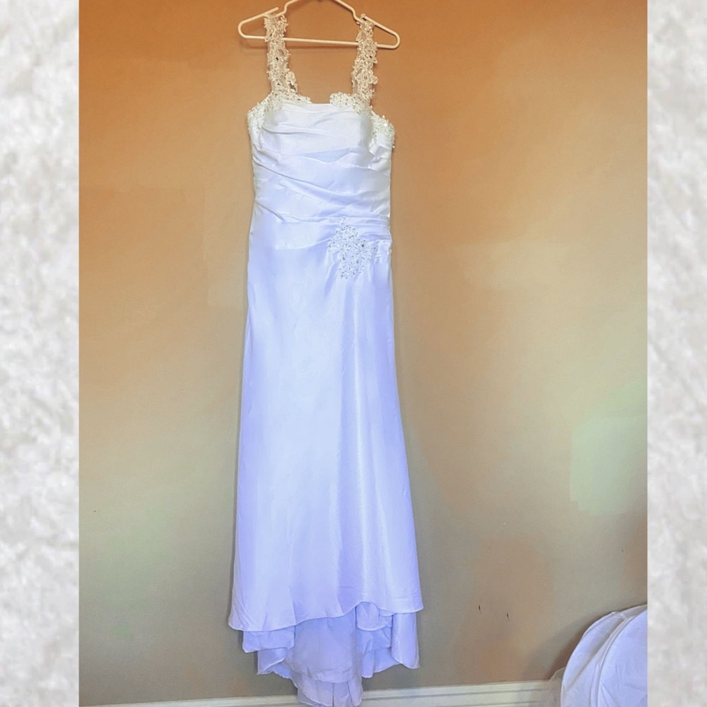 Handmade Corset Wedding Dress – Beaded Pleated Mermaid crystals Train Silk Satin